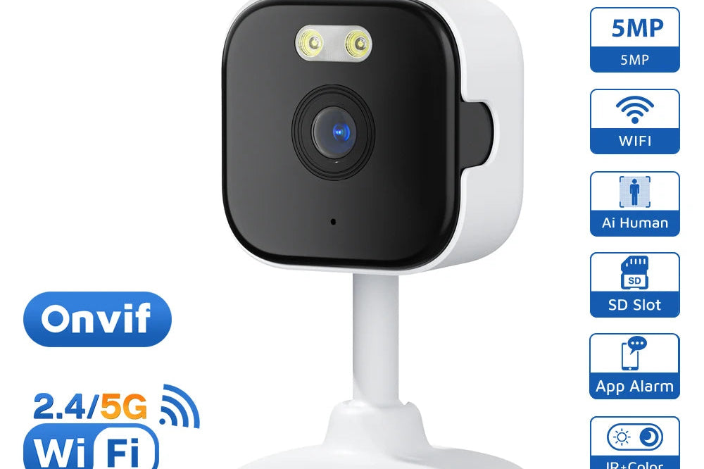 5MP Mini Cube WiFi Indoor Security Camera