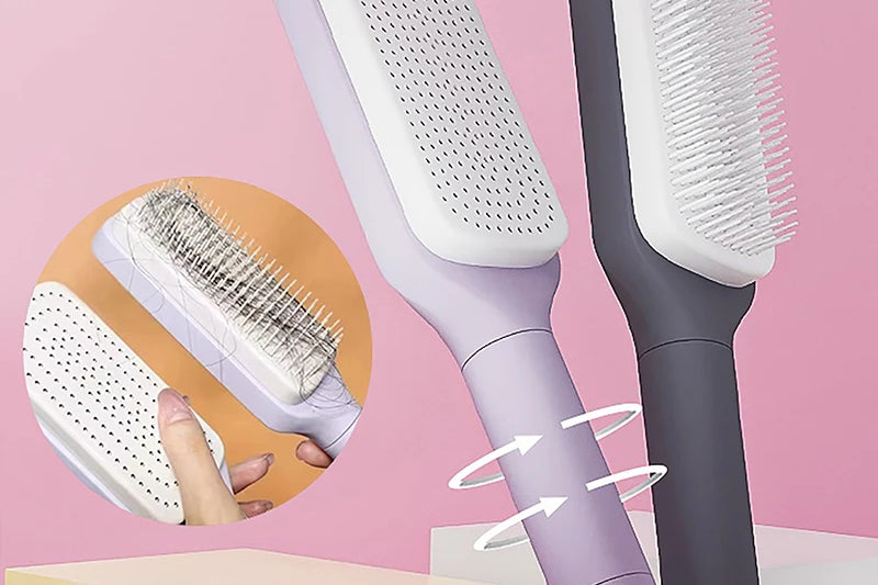 Self-Cleaning Scalp Massage Hairbrush