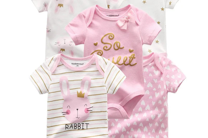 Baby Four Seasons Fashion Cartoon Short Sleeve