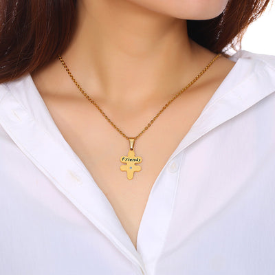 Stainless steel friendship pendant