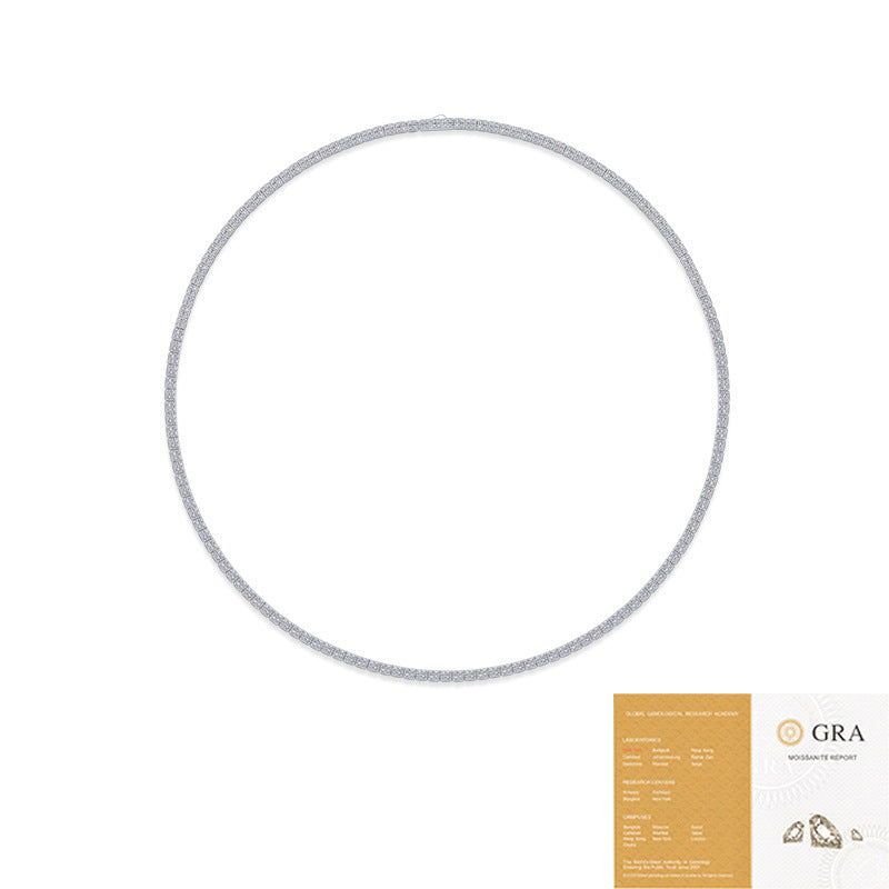 New Style Collarbone Necklace S925 Silver Necklace Moissanite