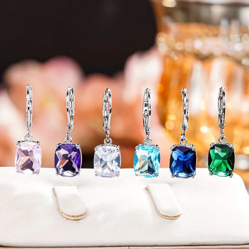 Simple Zircon Earrings European And American Ornament