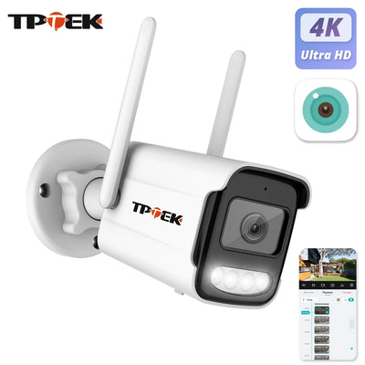 Human Detection 8MP 4K WiFi Outdoor IP Camera