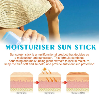 Spf50 UV Protection Sun Stick Waterproof Sweatproof Solar Blocker Moisturizing Lightweight Prevent Sunburn Anti Oxidant Sunblock