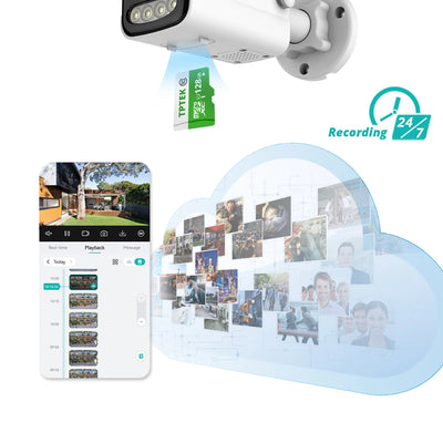 Human Detection 8MP 4K WiFi Outdoor IP Camera