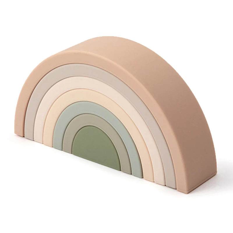 7pcs Baby Silicone Building Blocks