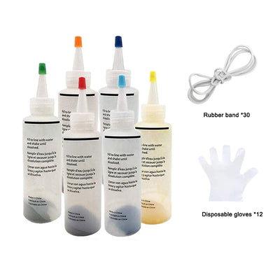Tie Dye Kit 6/8/10colors Textile Fabric Paints Colorful Tie Dying With Rubber Bands Gloves DIY Clothing Graffiti Dye Paint Kit