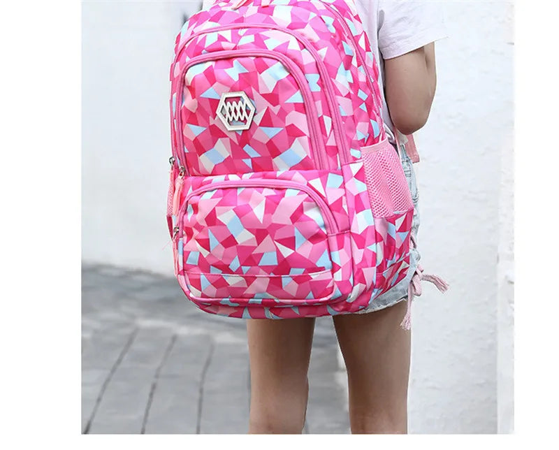 School Bags for Teenagers Girls Schoolbag Large Capacity Boys Printing School Backpack Set Rucksack Bagpack Kids Cute Book Bags