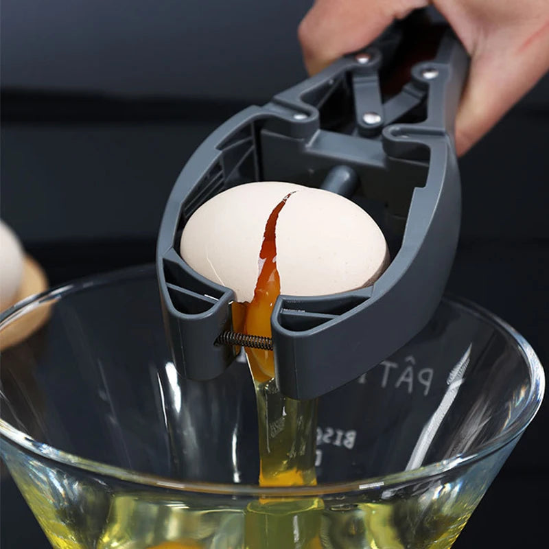 One-Handed Egg Opener & Whisk Tool