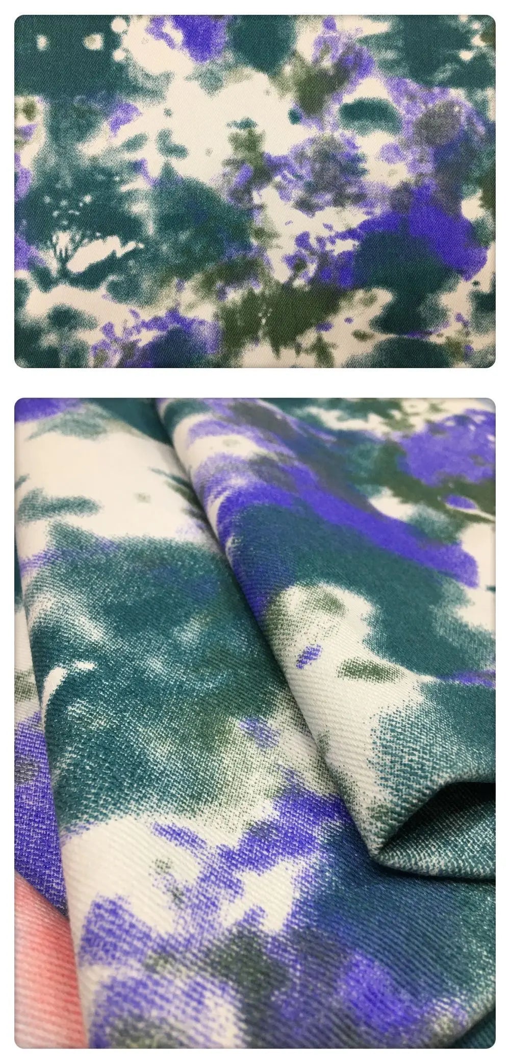 Color Tie Dye Washed Denim Fabric for Dress Skirt Coat Clothes Sewing Handmade DIY Thickened Pure Cotton 100% Textile 50x150cm