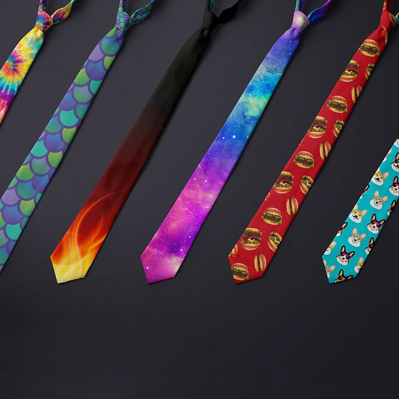 DIY Private Design Multiple Fashion Styles Custom Men's Tie Christmas Party Gifts Skinny Tie Casual Business Wedding Suits Ties