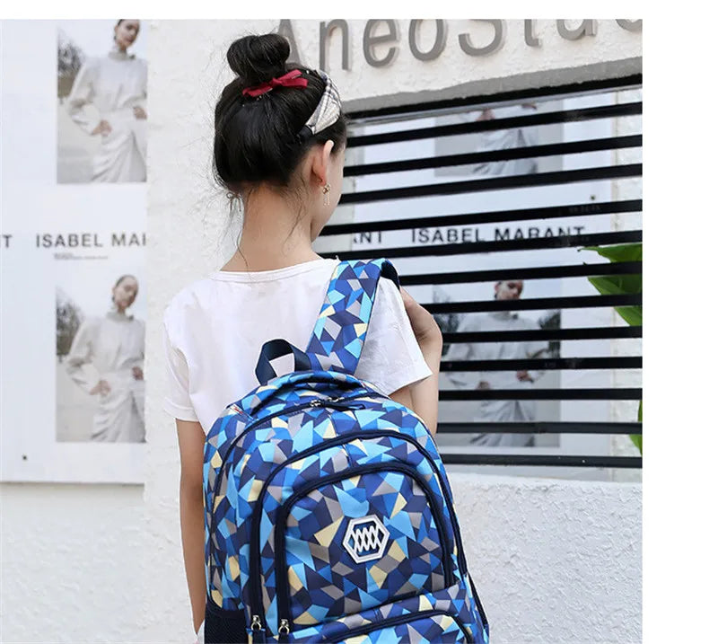 School Bags for Teenagers Girls Schoolbag Large Capacity Boys Printing School Backpack Set Rucksack Bagpack Kids Cute Book Bags