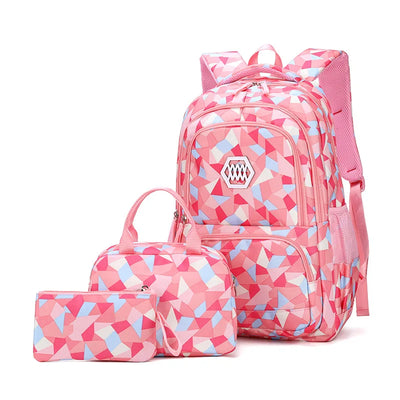 School Bags for Teenagers Girls Schoolbag Large Capacity Boys Printing School Backpack Set Rucksack Bagpack Kids Cute Book Bags