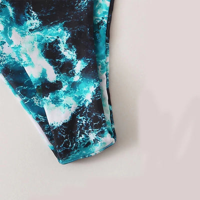 Tie dye Bikini Women Sexy Cross bandage tie-dye printing Push-Up Two Piece Swimwear stroj kapielowy dziewczynka