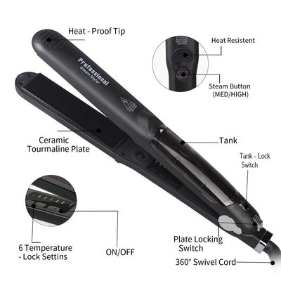 Professional Steam Hair Straightener