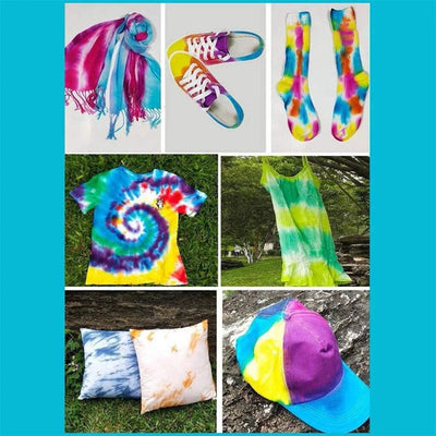 Tie Dye Kit 6/8/10colors Textile Fabric Paints Colorful Tie Dying With Rubber Bands Gloves DIY Clothing Graffiti Dye Paint Kit