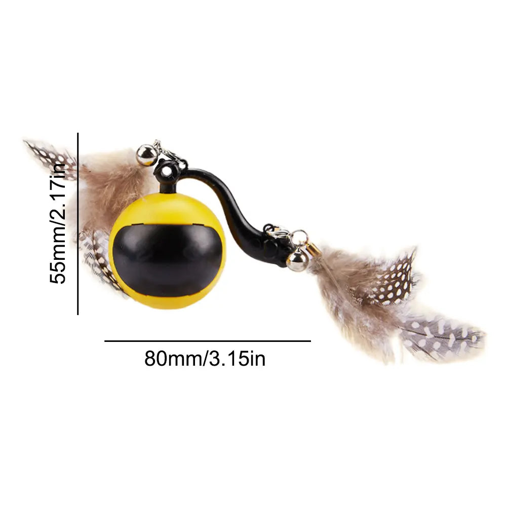 Automatic Rolling Feather Cat Toy