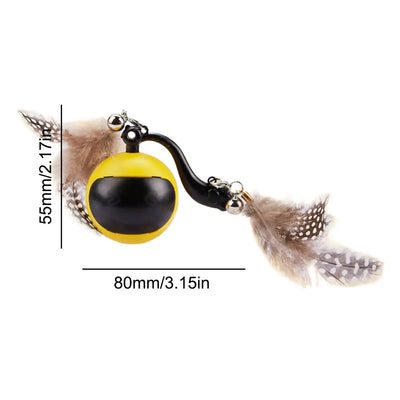 Automatic Rolling Feather Cat Toy