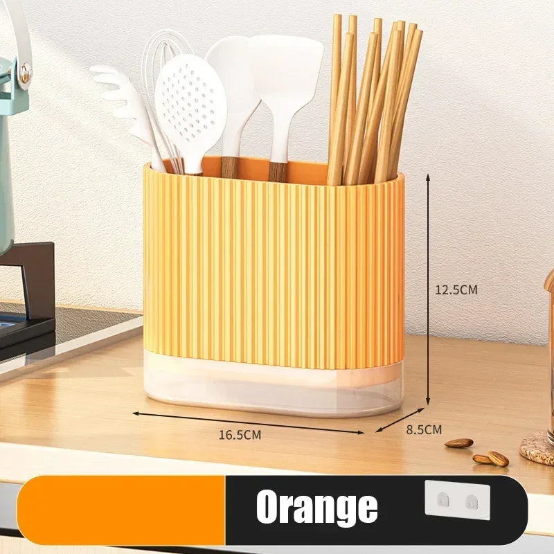 Wall-Mounted Kitchen Spoon Chopstick Holder