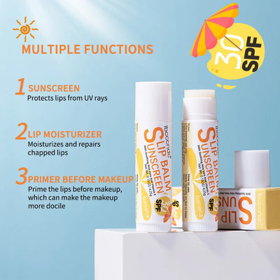 New Sunscreen Lip Balm SPF30 Hydrating Lip Sunblock For Protects Travel Size Sunscreen For Lips Soothes And Moisturizes Lips Sun
