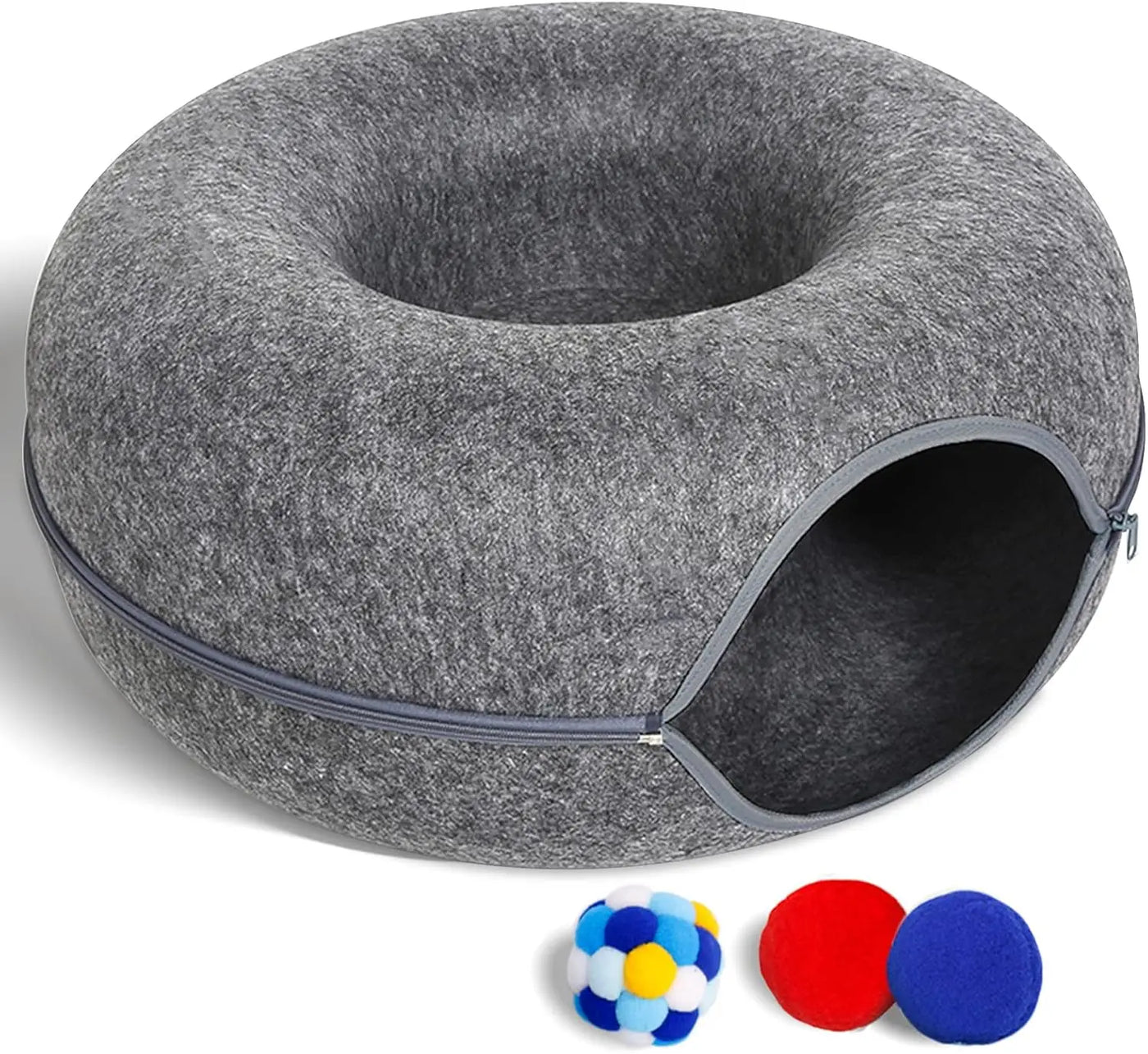 Large Donut Cat Tunnel Bed