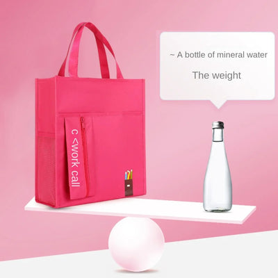 Shopping Bag Student Tutorial Bags Portable Travel Bag Children Art Bag Large Capacity Multi-functional School Information Bag