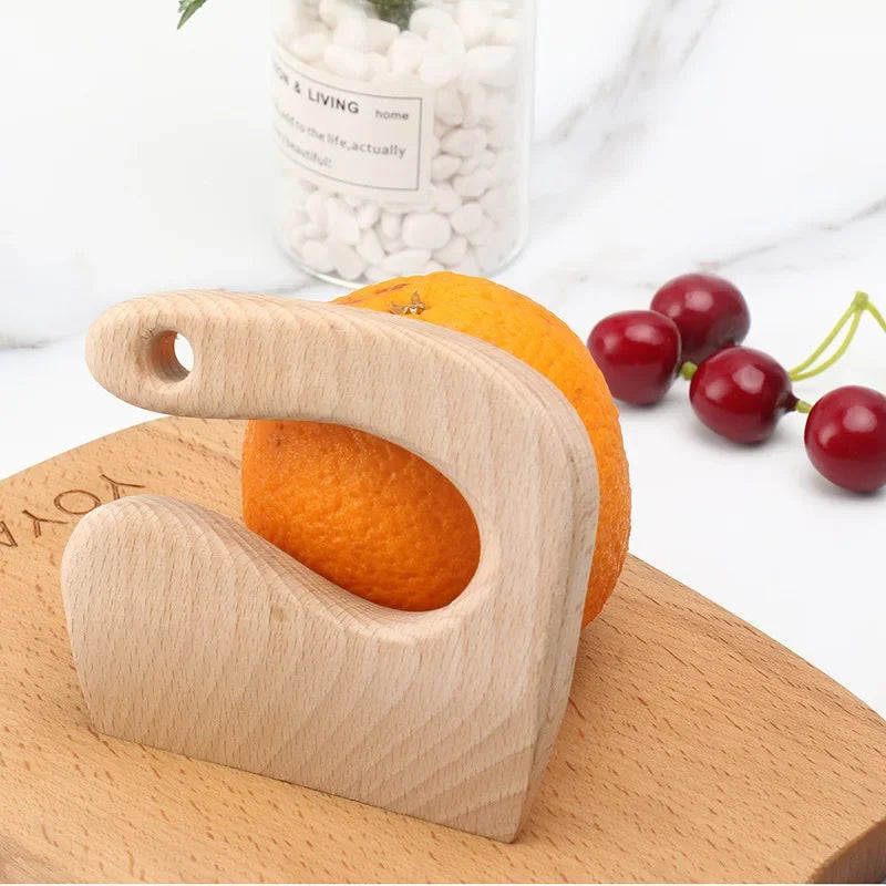 Kids Wooden Safe Kitchen Cutter