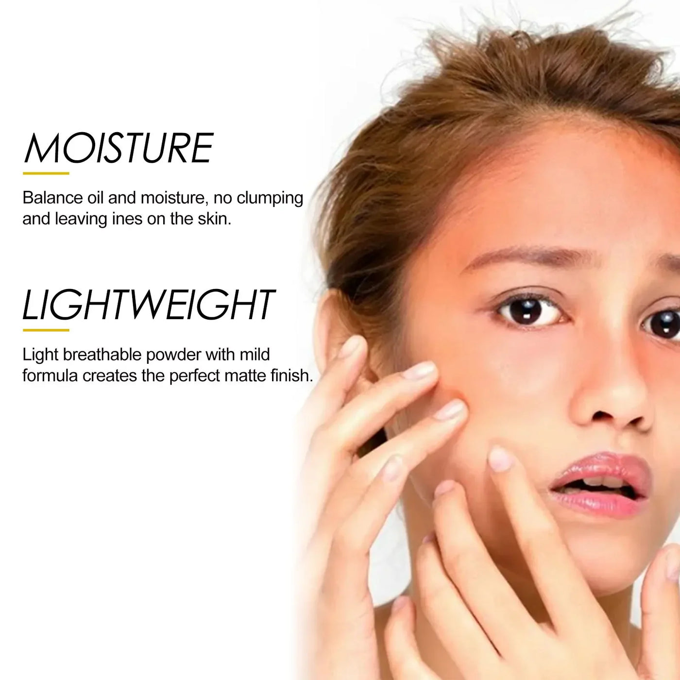 Spf50 Sunscreen Loose Powder Sunblock Skin Protective Waterproof Invisible Pore Solar Blocker Brighten Oil Control Makeup Powder