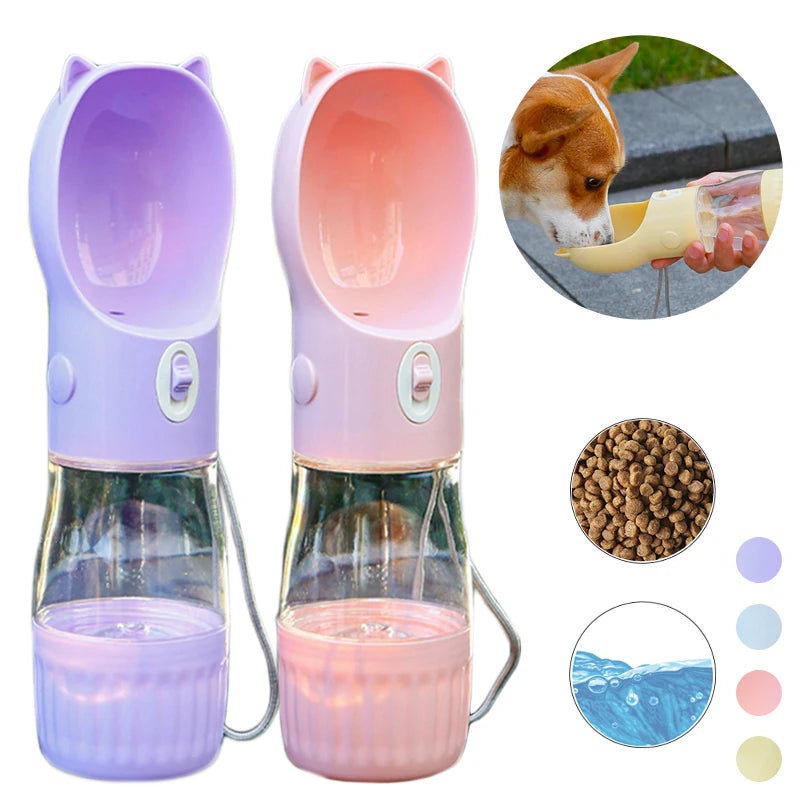 2-in-1 Portable Dog Water Bottl