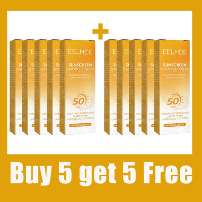 Spf50 Sunscreen Loose Powder Sunblock Skin Protective Waterproof Invisible Pore Solar Blocker Brighten Oil Control Makeup Powder