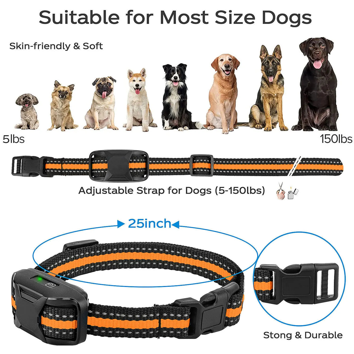 3300Ft Electric Waterproof Dog Training Collar