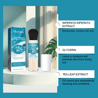 SPF50 Sunscreen Loose Powder Covering Pore Oil Control Translucent Matte Sunblock Waterproof Full Coverage Makeup Setting Powder