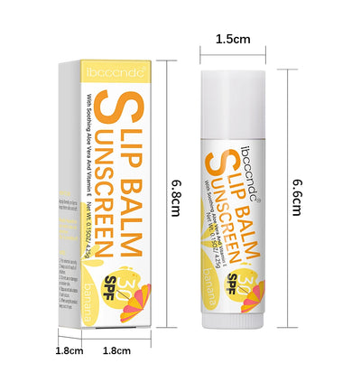 1 Piece Sunscreen Lip Balm SPF 30 UVA Protection Lips Moisturizer Watermelon Coconut Banana Flavor Colorless Lipstick Sun Care