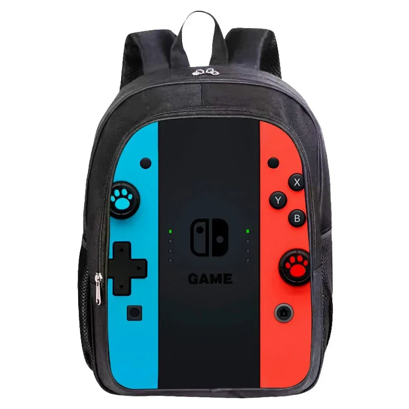 Back To School Game Console Pattern DIY School Bag for Primary and Secondary Students Lunch Bag Pen Bag Shoulder Bag Three Sets