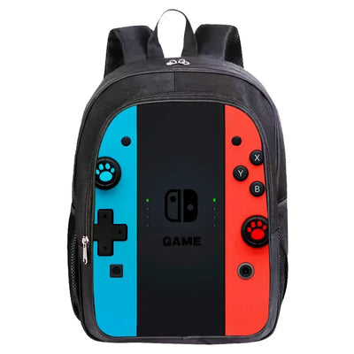 Back To School Game Console Pattern DIY School Bag for Primary and Secondary Students Lunch Bag Pen Bag Shoulder Bag Three Sets