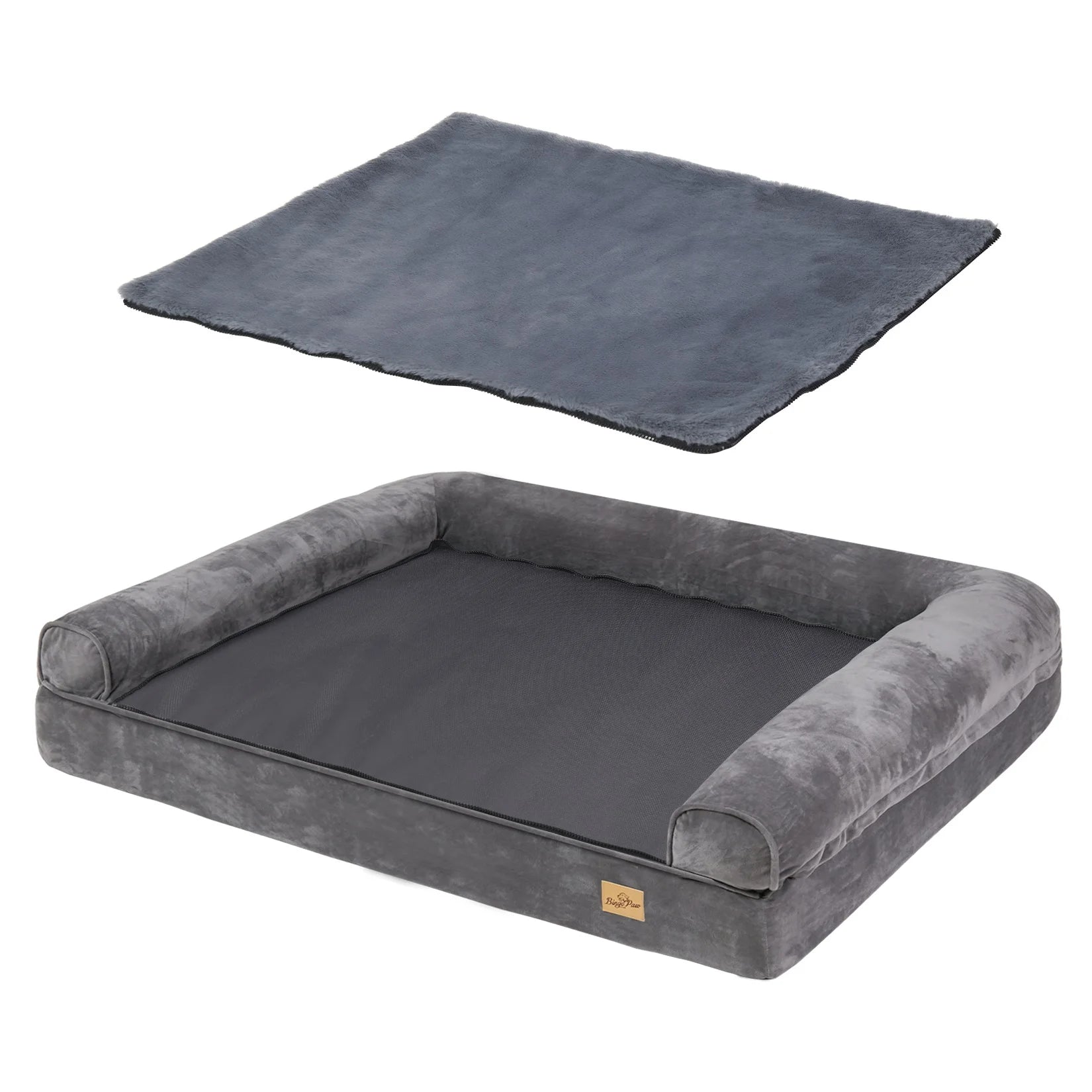 Extra Large Cozy Sofa Dog Bed with Bolster