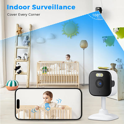 5MP Mini Cube WiFi Indoor Security Camera