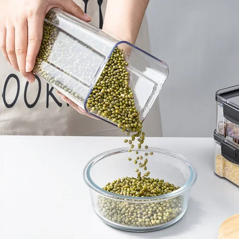 Stackable Food Storage Containers Jars Set