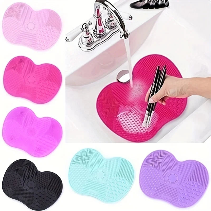 Silicone Apple-Shaped Brush Scrubbing Pad