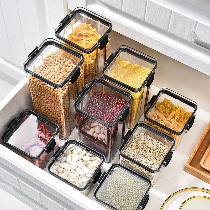 Stackable Food Storage Containers Jars Set