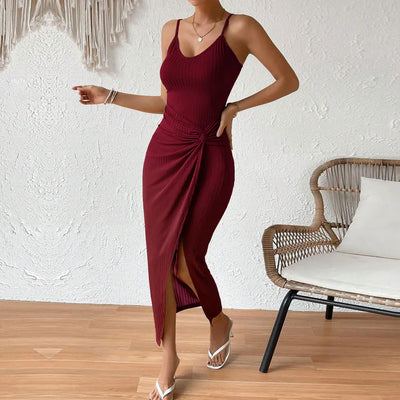 new summer dresses 2025 vestidos para mujer fashion solid color dress sexy strap party dress vestido long dresses for woman