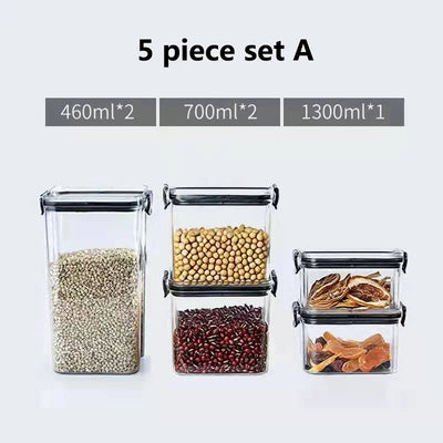 Stackable Food Storage Containers Jars Set