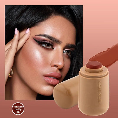 Summer Pocket Blush Stick 3-in-1Blush Stick Lasting Brightens Facial Cheek Stick Moisturizing Lip Gloss Makeup Easy To Apply