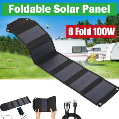 Foldable Solar Panel Charger Power Bank