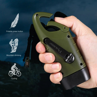 Skywolfeye Mini Solar Hand Crank Flashlight