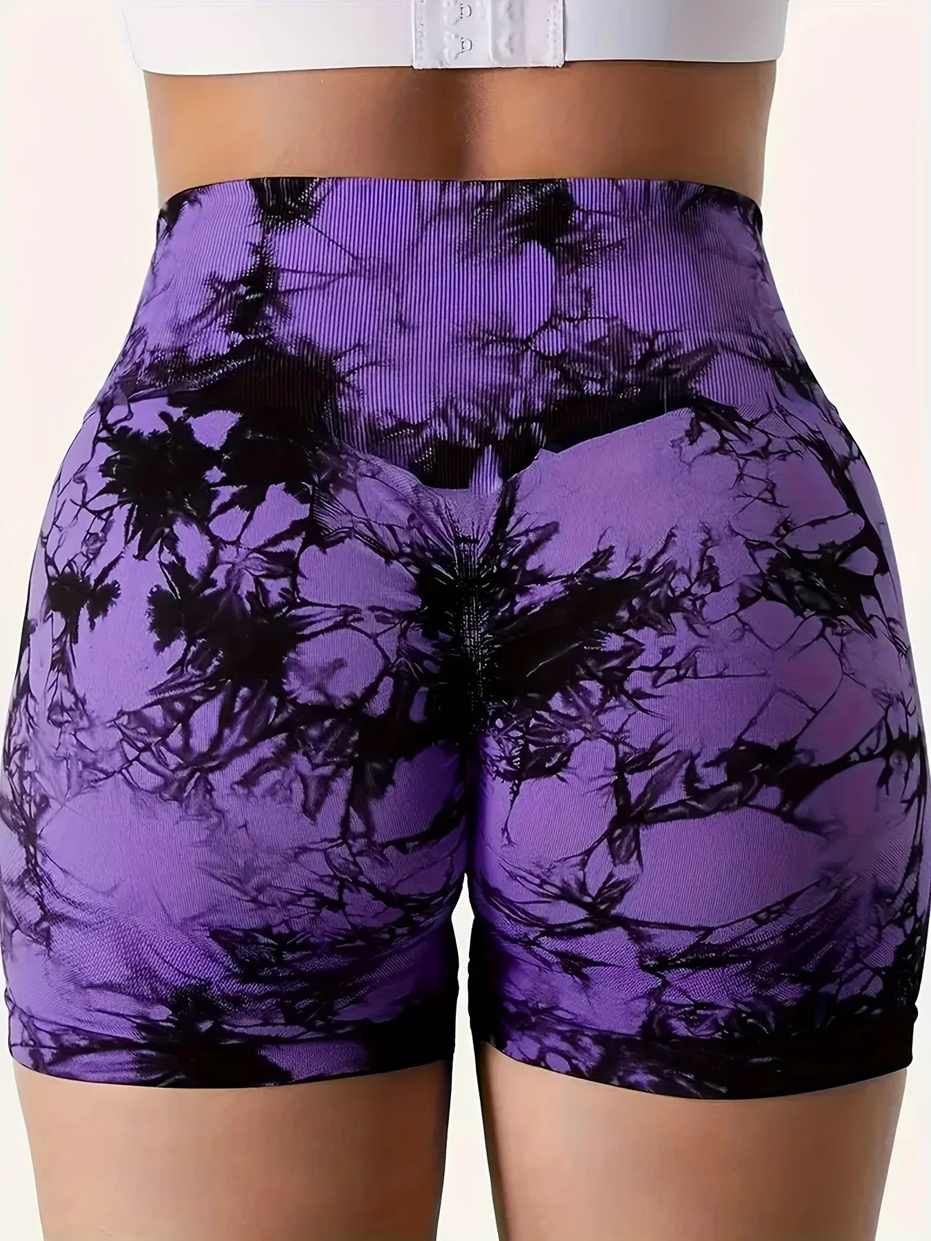 Gym Shorts High-Waist Tie-Dye Yoga Shorts for Women-Seamless,Stretchy Activewear Womens Shorts Biker Shorts Sexy Girl Y2k Shorts