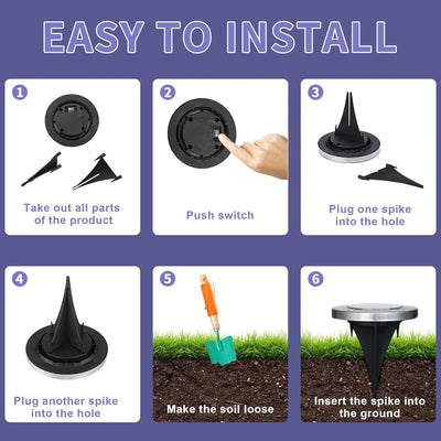 8 LED Landscape Lighting Pathway