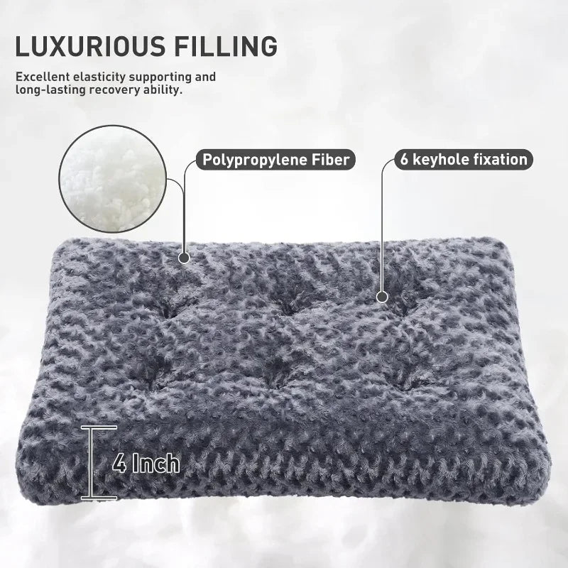 Deluxe Washable Plush Dog Bed