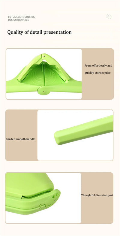 Max Juice Extraction Lemon Lime Squeezer EasytoUse Flat Lemon Squeezer with Leverage Squeezer with Built in Strainer Yellow