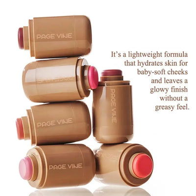 Summer Pocket Blush Stick 3-in-1Blush Stick Lasting Brightens Facial Cheek Stick Moisturizing Lip Gloss Makeup Easy To Apply